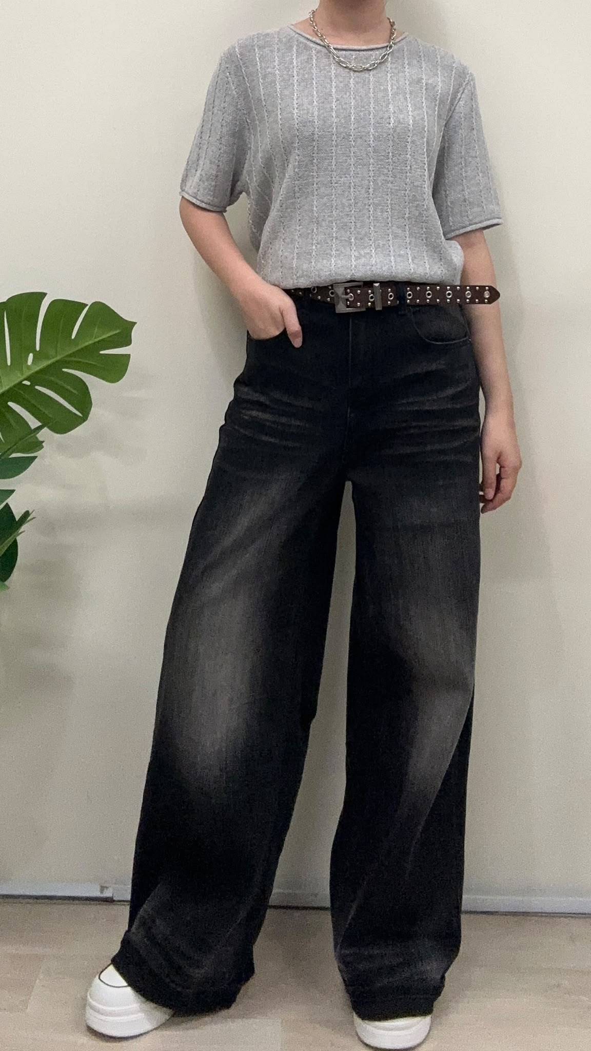 (D2508)Denim Pants