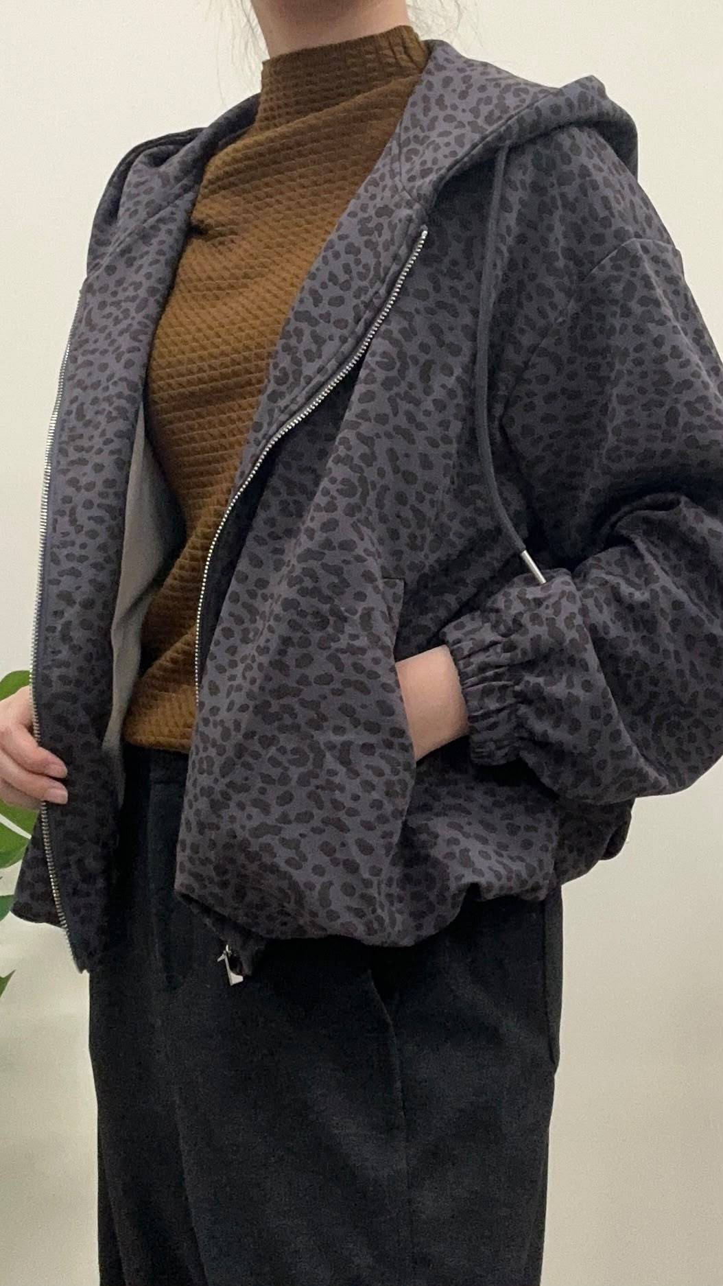 (D139)Leopard Pattern Jacket