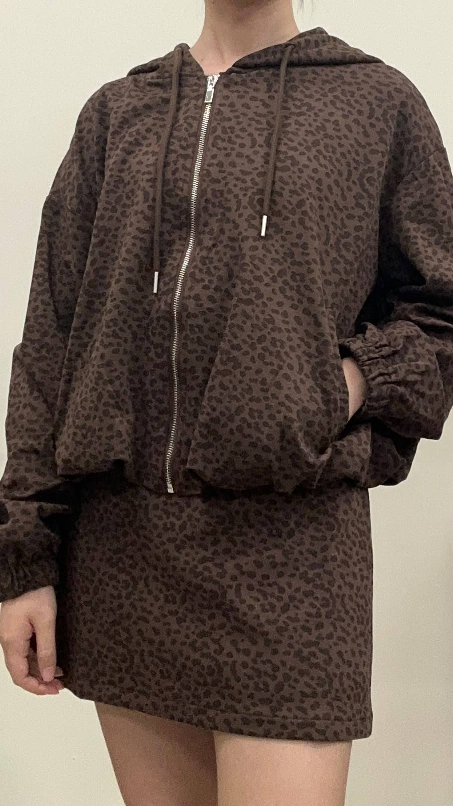 (D139)Leopard Pattern Jacket