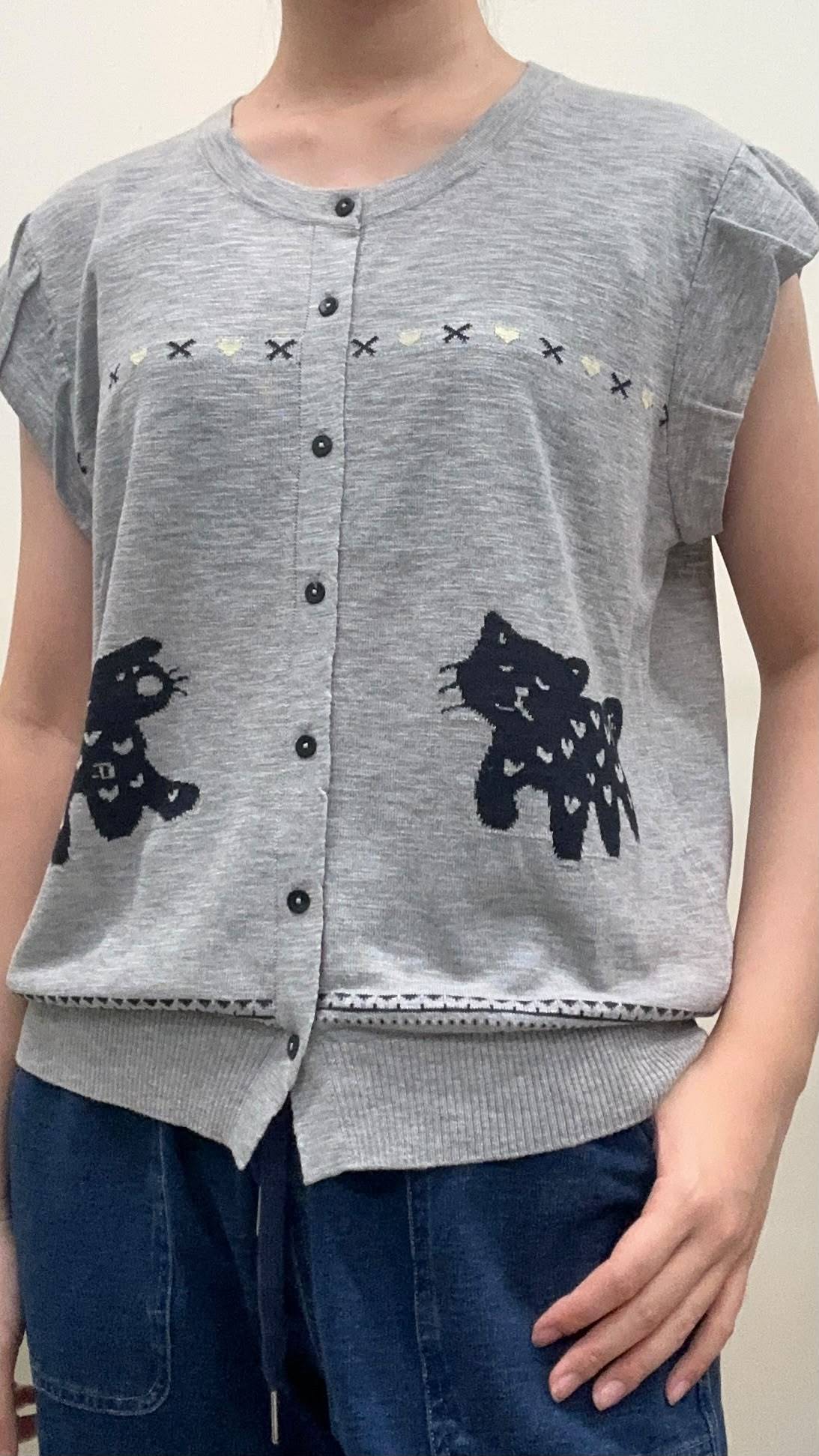 (D4715)Knitted Top
