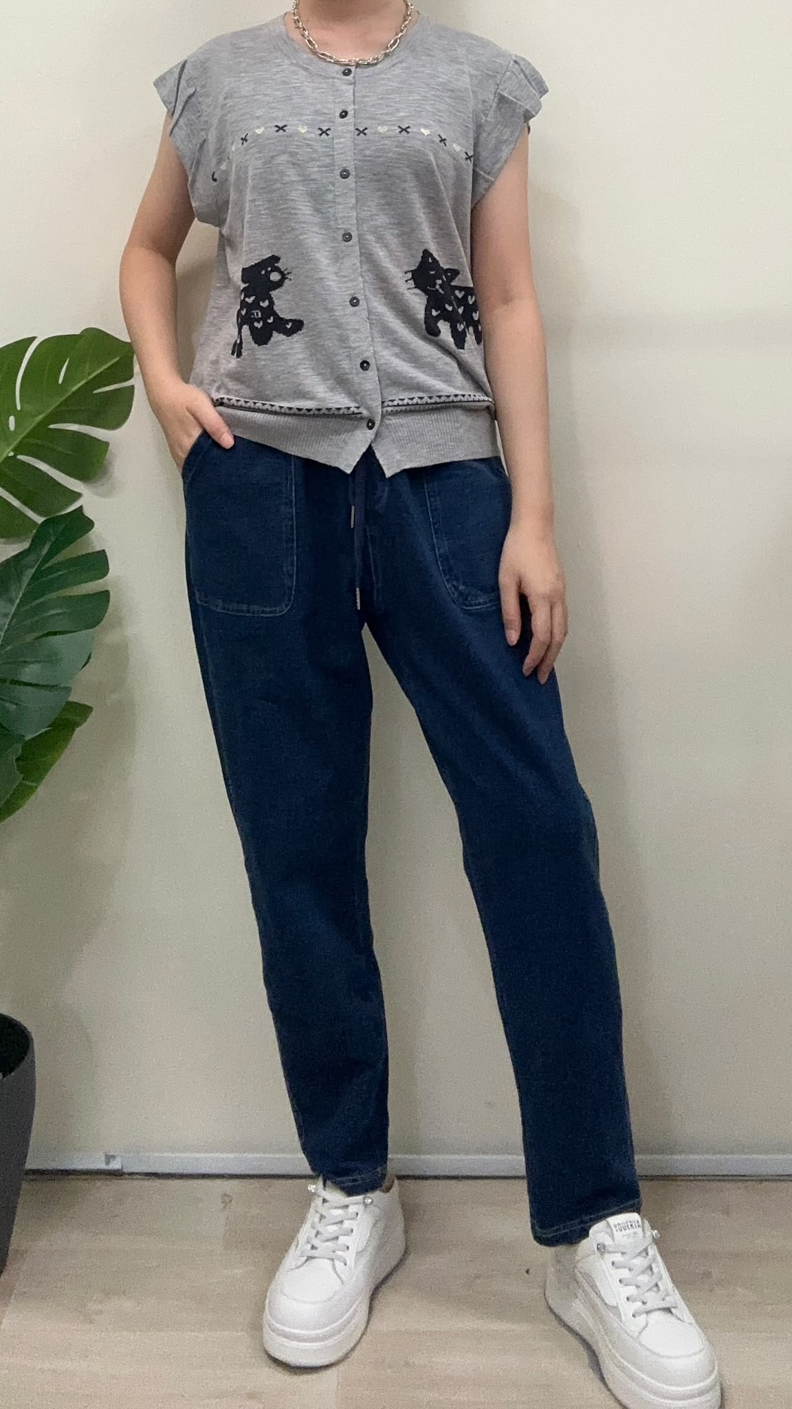 (D2515)Denim Pants