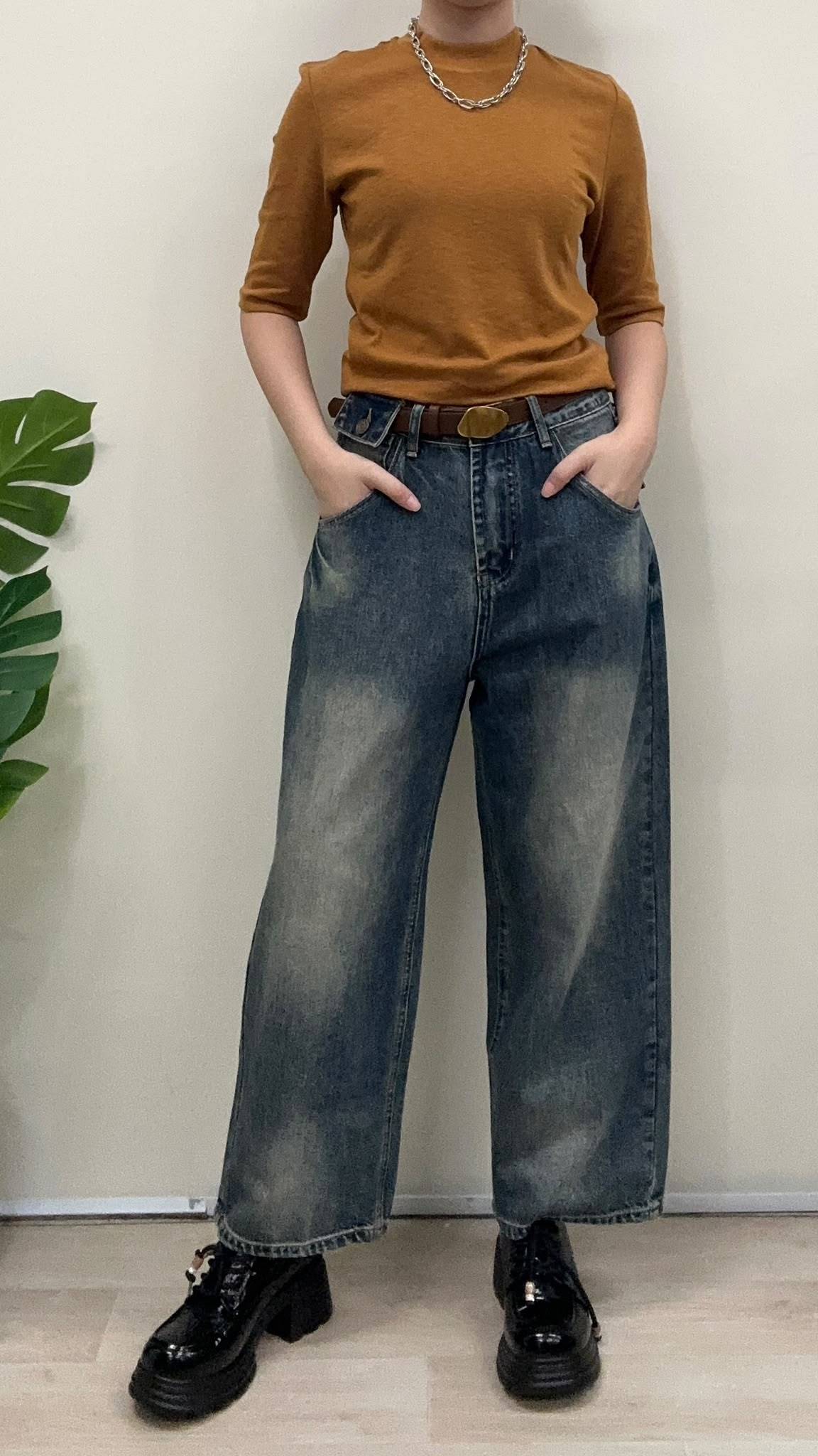(D2512)Denim Pants
