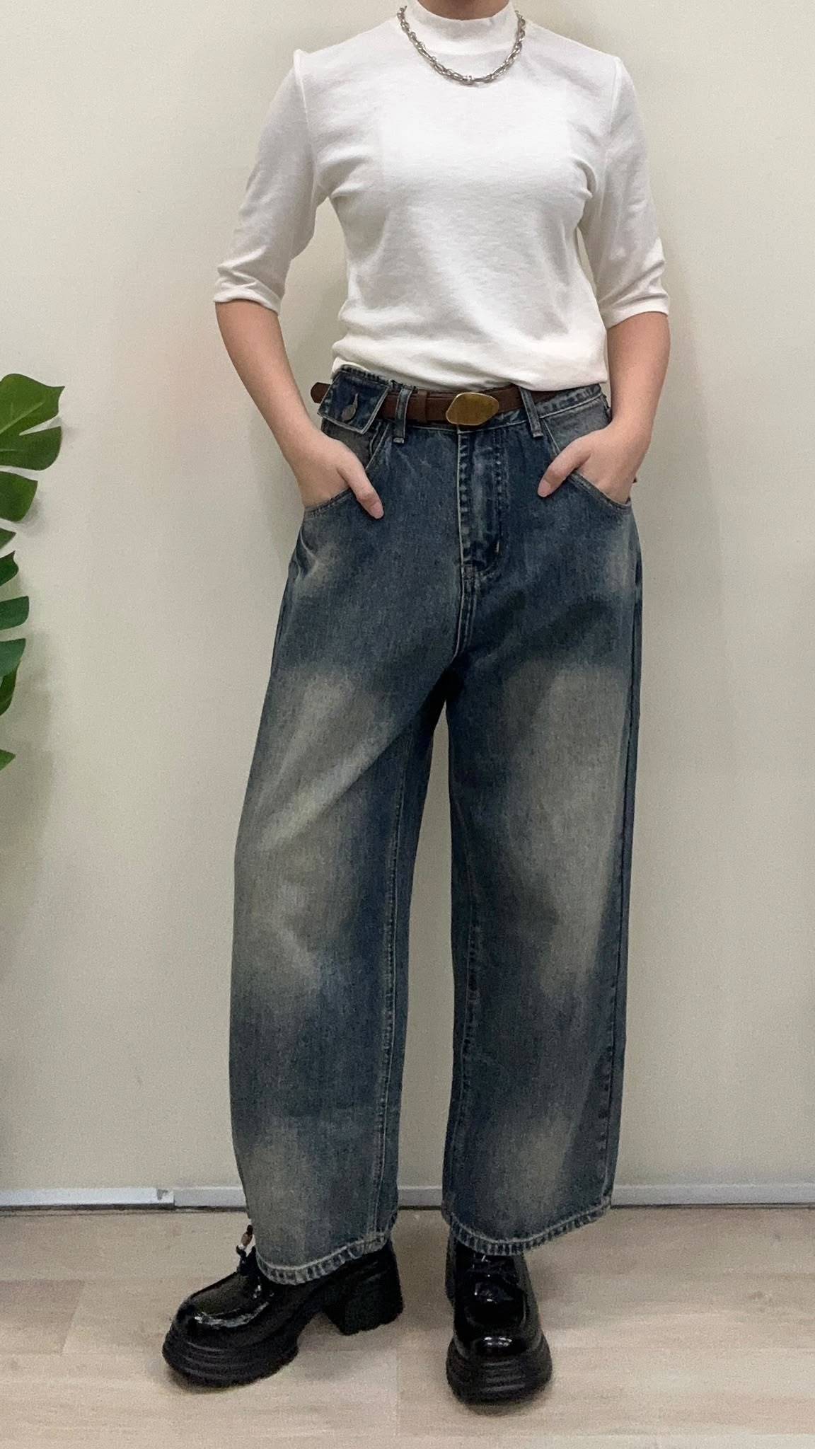 (D2512)Denim Pants