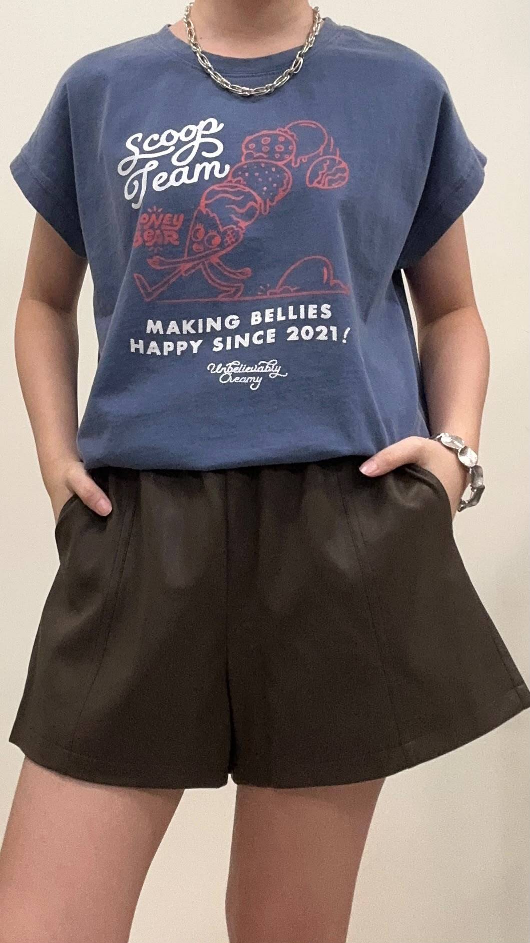 (D2525)Leather Shorts