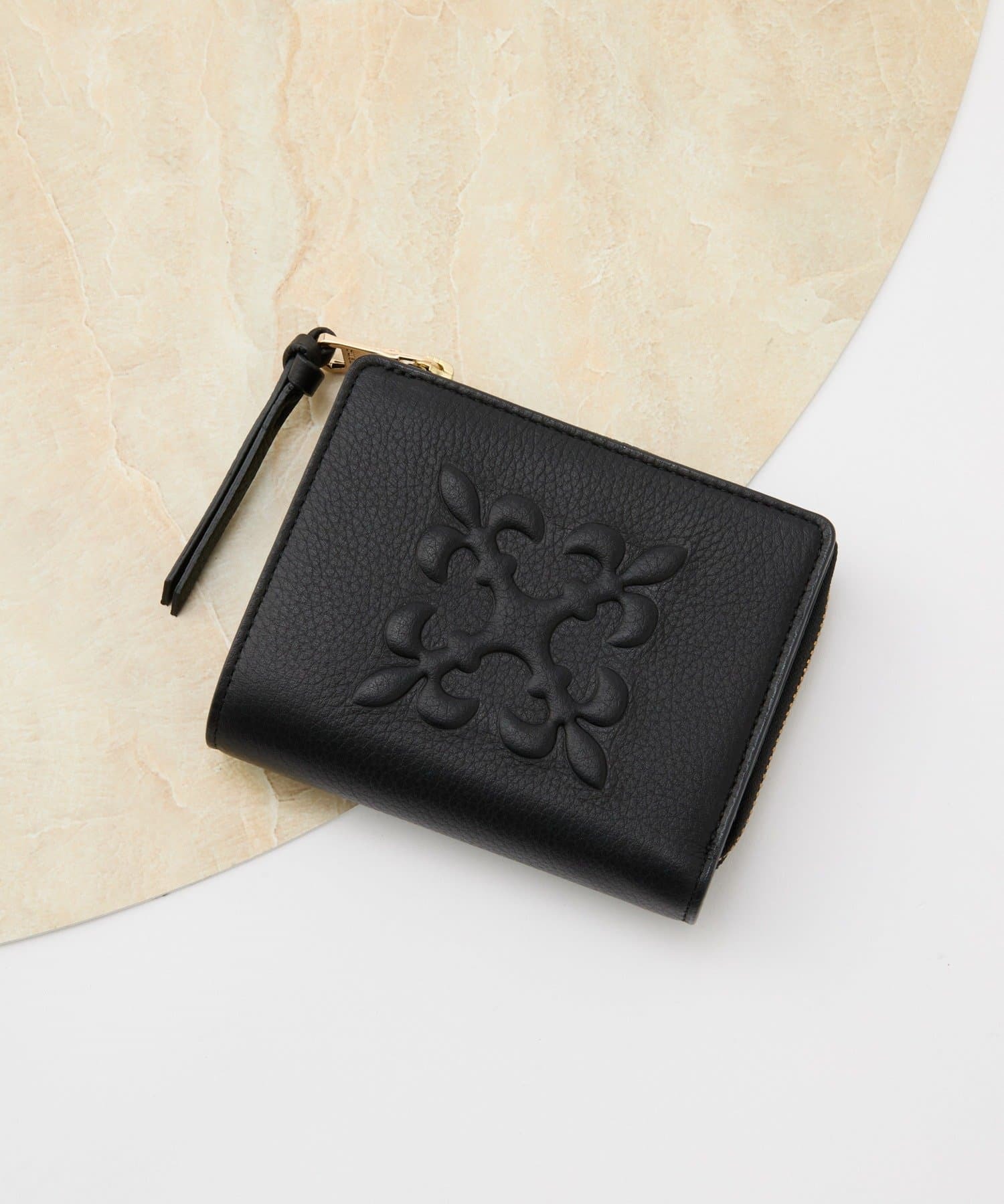*4-6 Weeks* (85842) Embossed Monogram Half Wallet 