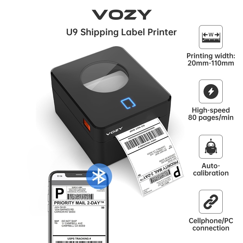 VOZY T5/T6/T7/T11 Waybill Printer Cellphone Bluetooth USB Thermal Sticker A6 Shipping Label Printer