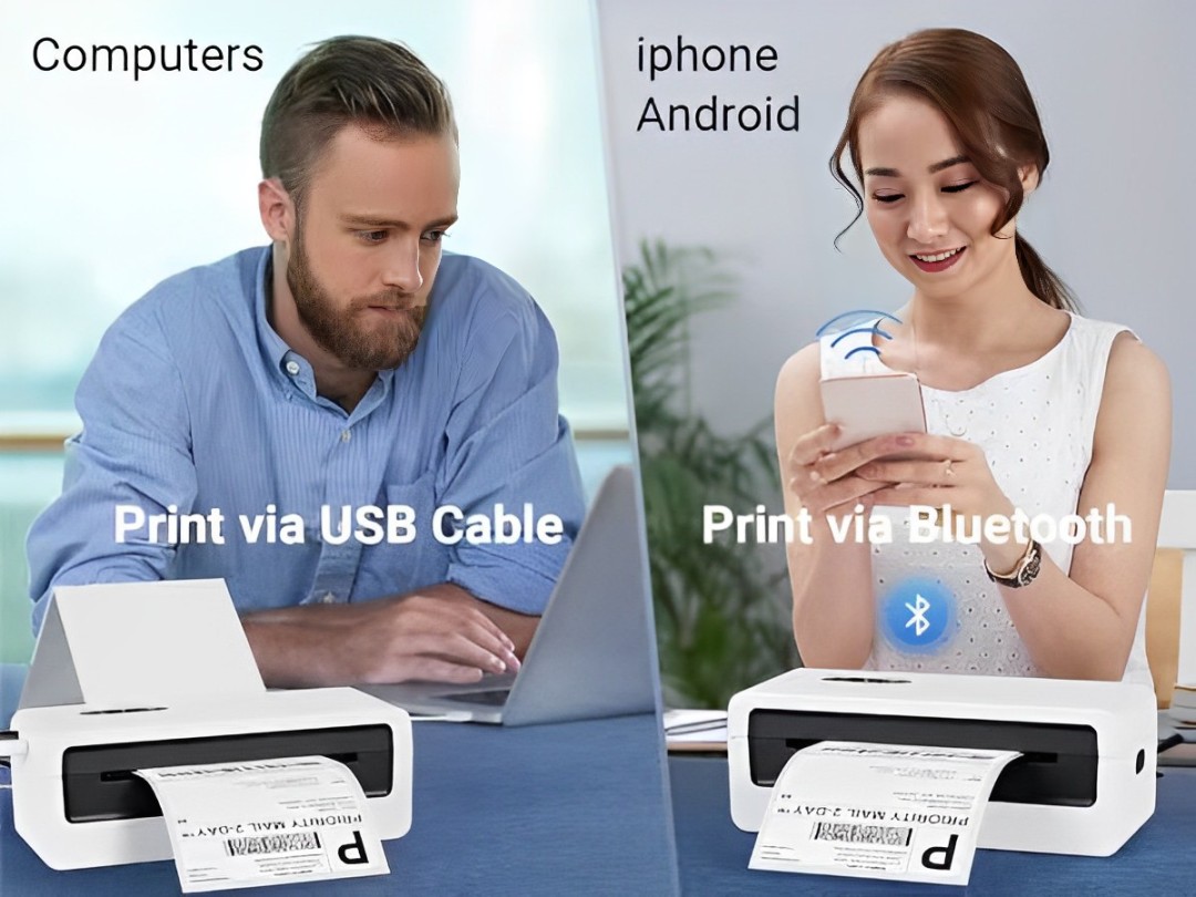 VOZY A8 Thermal Label Printer Bluetooth 3 inch Waybill Printer 80mm Thermal Barcode Printer