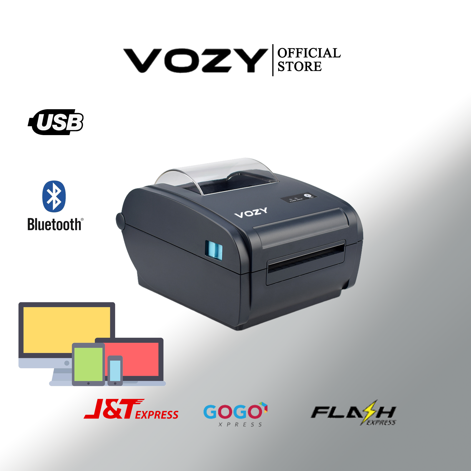 VOZY U8 Waybill Printer Thermal Bluetooth Printer  Label Printer Support Cellphone Laptop PC