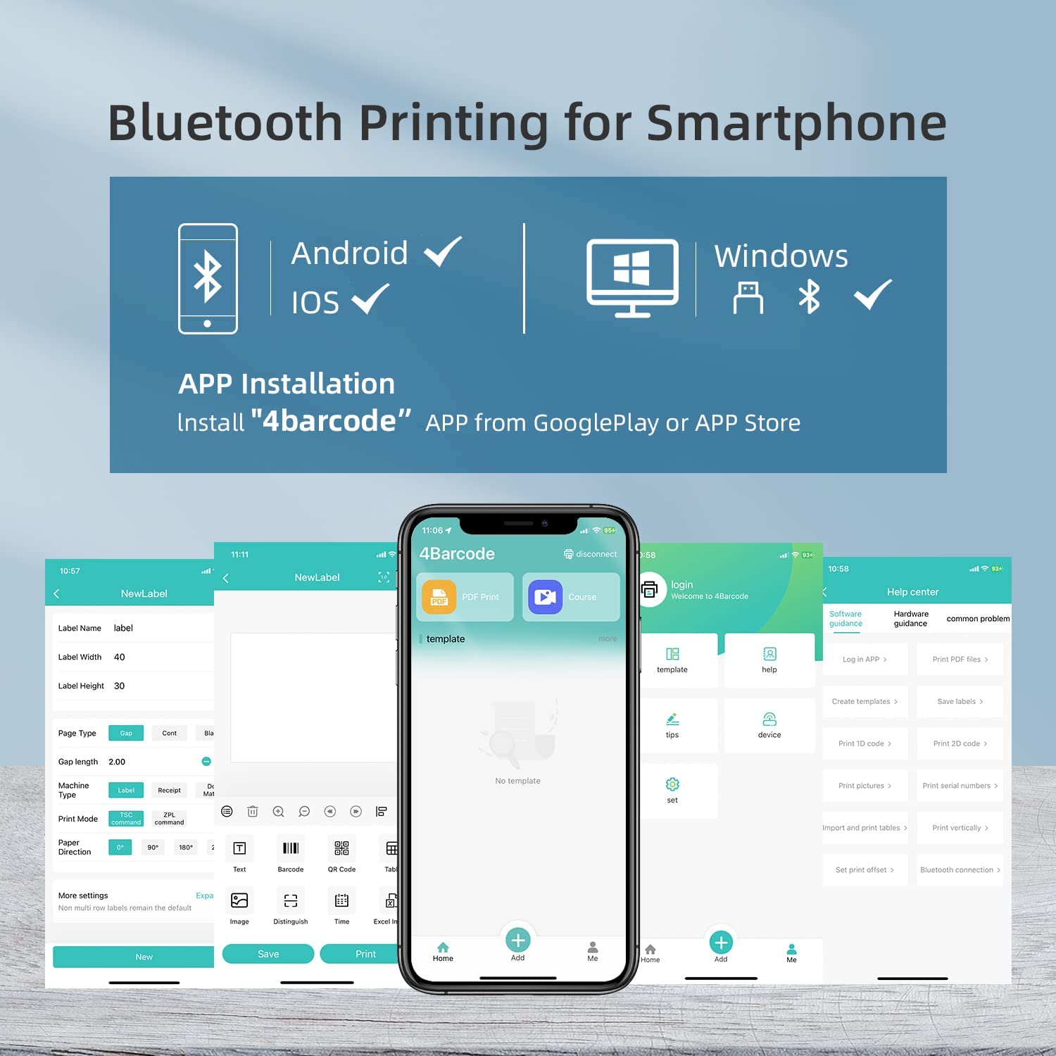 VOZY T9 Shipping Label Printer Thermal Printer Waybill Printer Barcode Printer Courier Label Printer