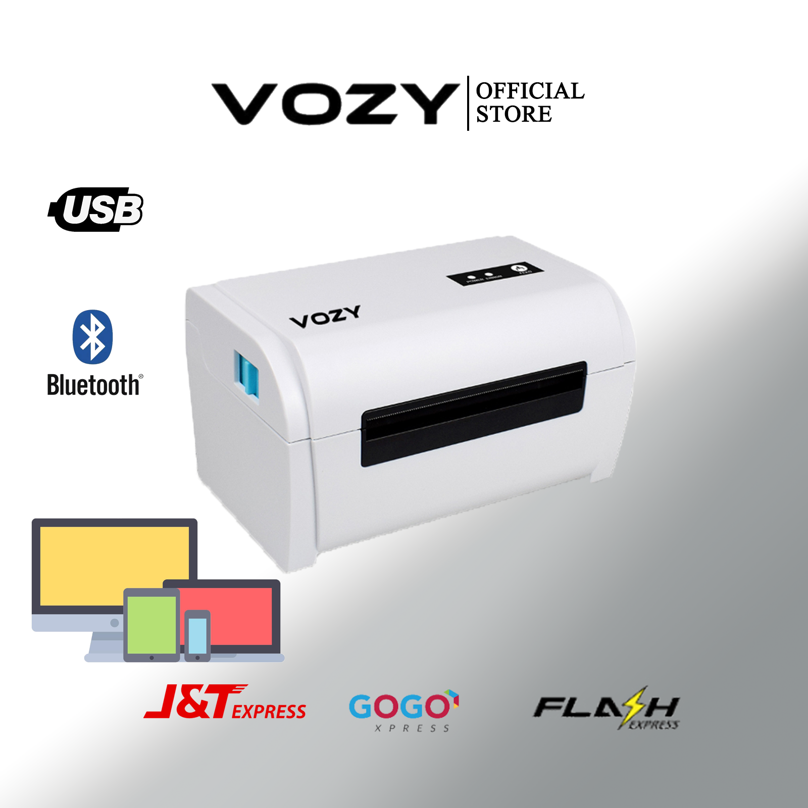 VOZY T1 Waybill For Printer Cellphone Bluetooth USB Thermal Printer Waybill Sticker