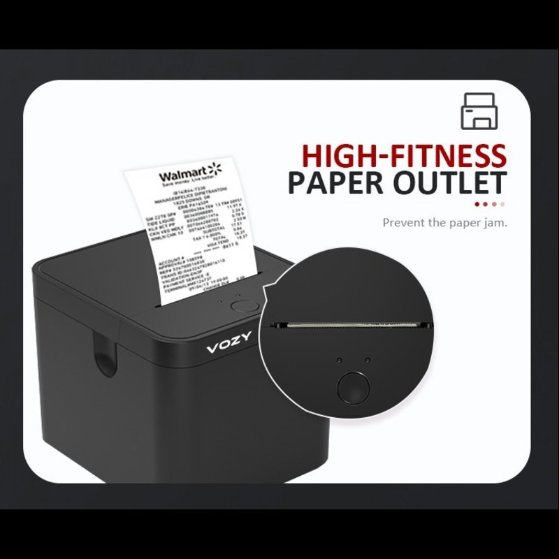 VOZY P50 58MM Thermal Receipt Printer Bluetooth+USB Thermal  Printer POS  Printer FREE 1Rolls Thermal Receipt Paper
