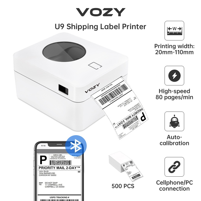 VOZY T5/T6/T7/T11 Waybill Printer Cellphone Bluetooth USB Thermal Sticker A6 Shipping Label Printer