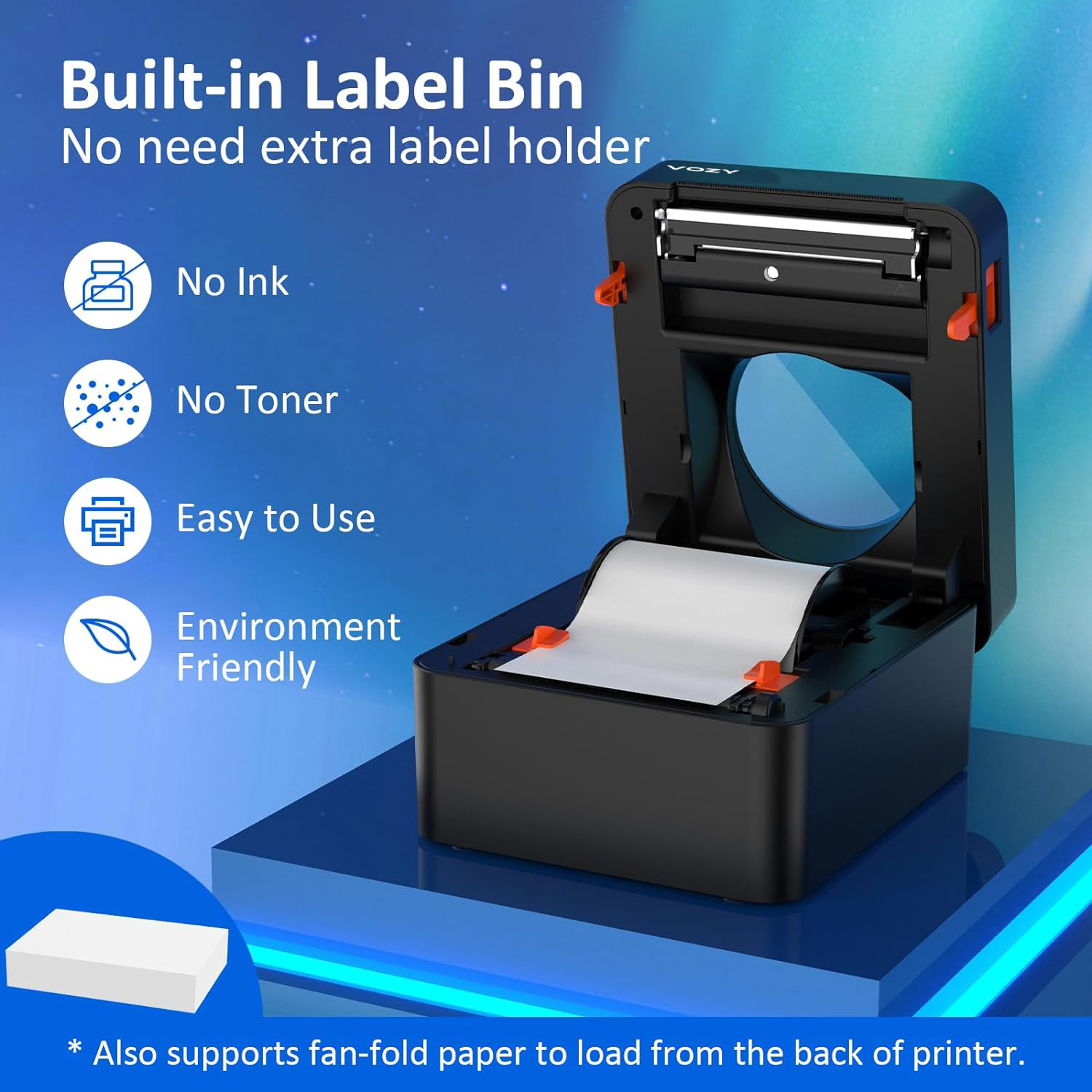 VOZY U9 Waybill Thermal Printer A6 Size USB Bluetooth Heavy Duty Label Printer hermal Courier Shipping Barcode