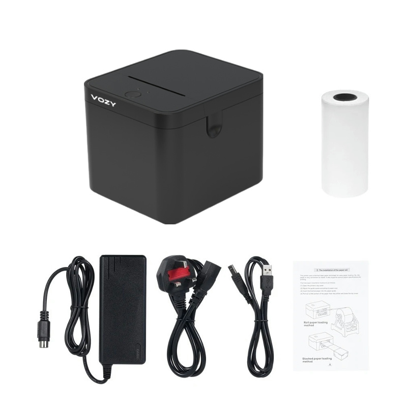 VOZY P50 58MM Thermal Receipt Printer Bluetooth+USB Thermal  Printer POS  Printer FREE 1Rolls Thermal Receipt Paper