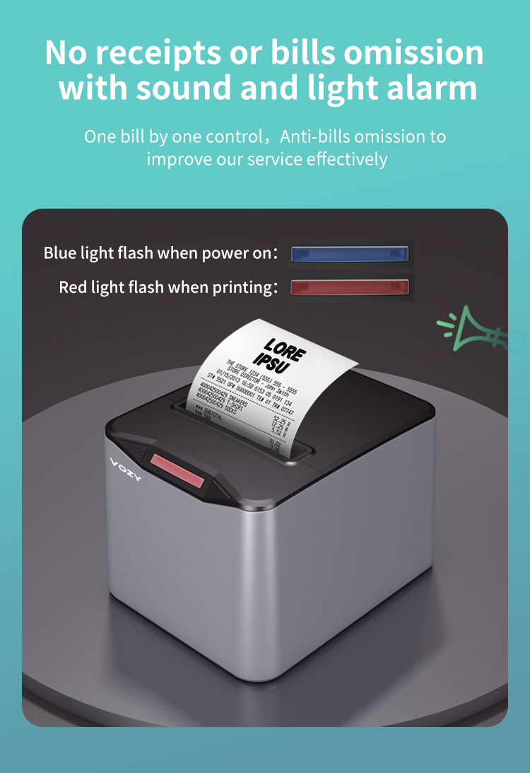 VOZY G80 80mm Receipt Printer Bluetooth Thermal POS Printer AUTO CUT