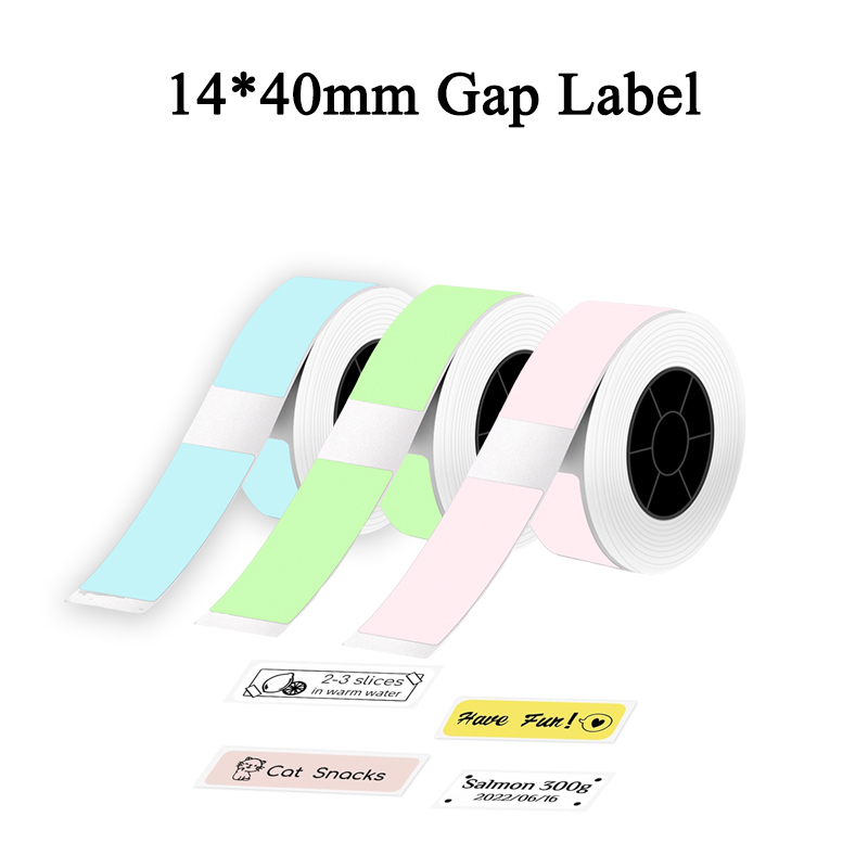 VOZY HP2 Portable Label Printer White Black Pink Green 12-15mm Width Cable Maker Tape Thermal Sticker