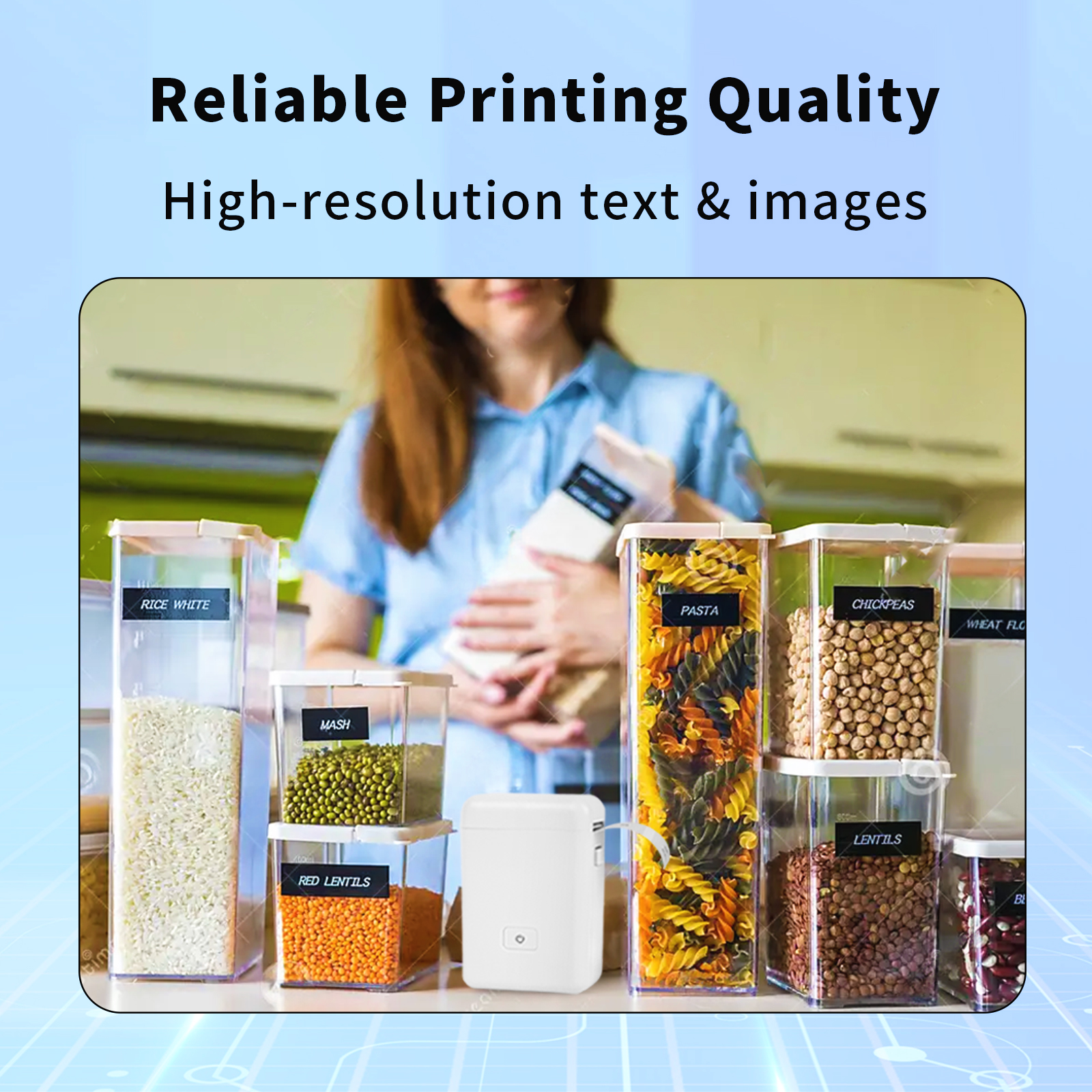 VOZY HP2 Portable Label Printer White Black Pink Green 12-15mm Width Cable Maker Tape Thermal Sticker