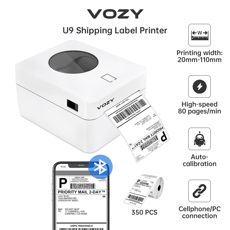 VOZY T5/T6/T7/T11 Waybill Printer Cellphone Bluetooth USB Thermal Sticker A6 Shipping Label Printer