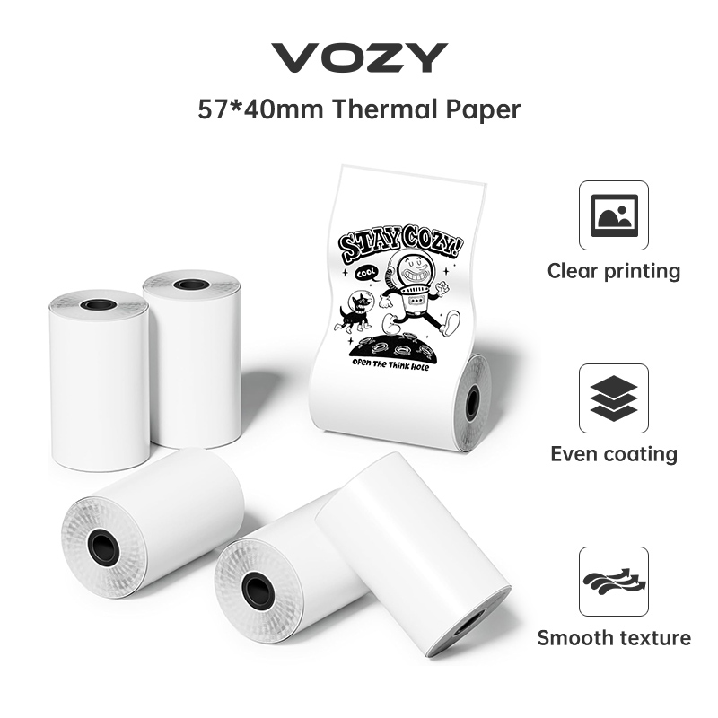 VOZY C19 Portable Mini Printer Wireless BT 200DPI Photo Label Memo Error Problem Print