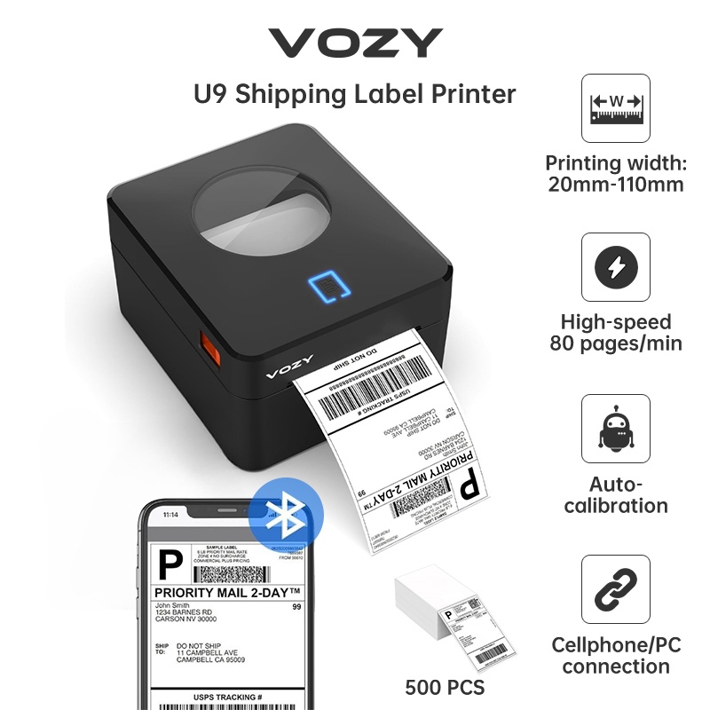 VOZY T5/T6/T7/T11 Waybill Printer Cellphone Bluetooth USB Thermal Sticker A6 Shipping Label Printer