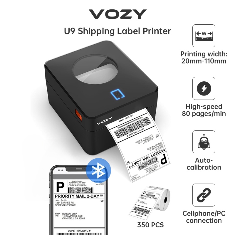VOZY T5/T6/T7/T11 Waybill Printer Cellphone Bluetooth USB Thermal Sticker A6 Shipping Label Printer