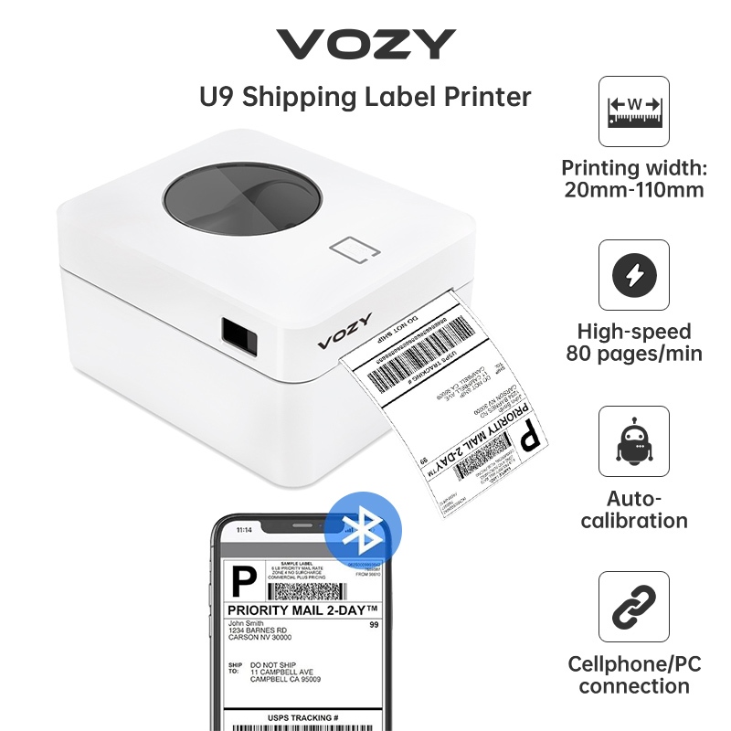 VOZY T5/T6/T7/T11 Waybill Printer Cellphone Bluetooth USB Thermal Sticker A6 Shipping Label Printer