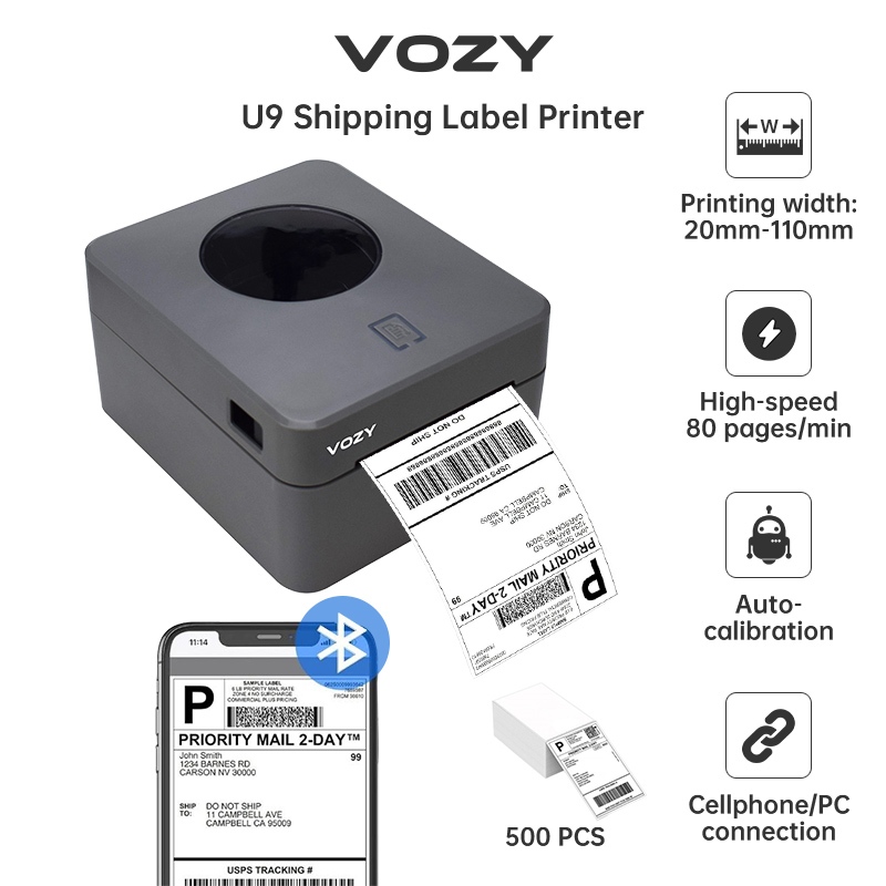 VOZY T5/T6/T7/T11 Waybill Printer Cellphone Bluetooth USB Thermal Sticker A6 Shipping Label Printer