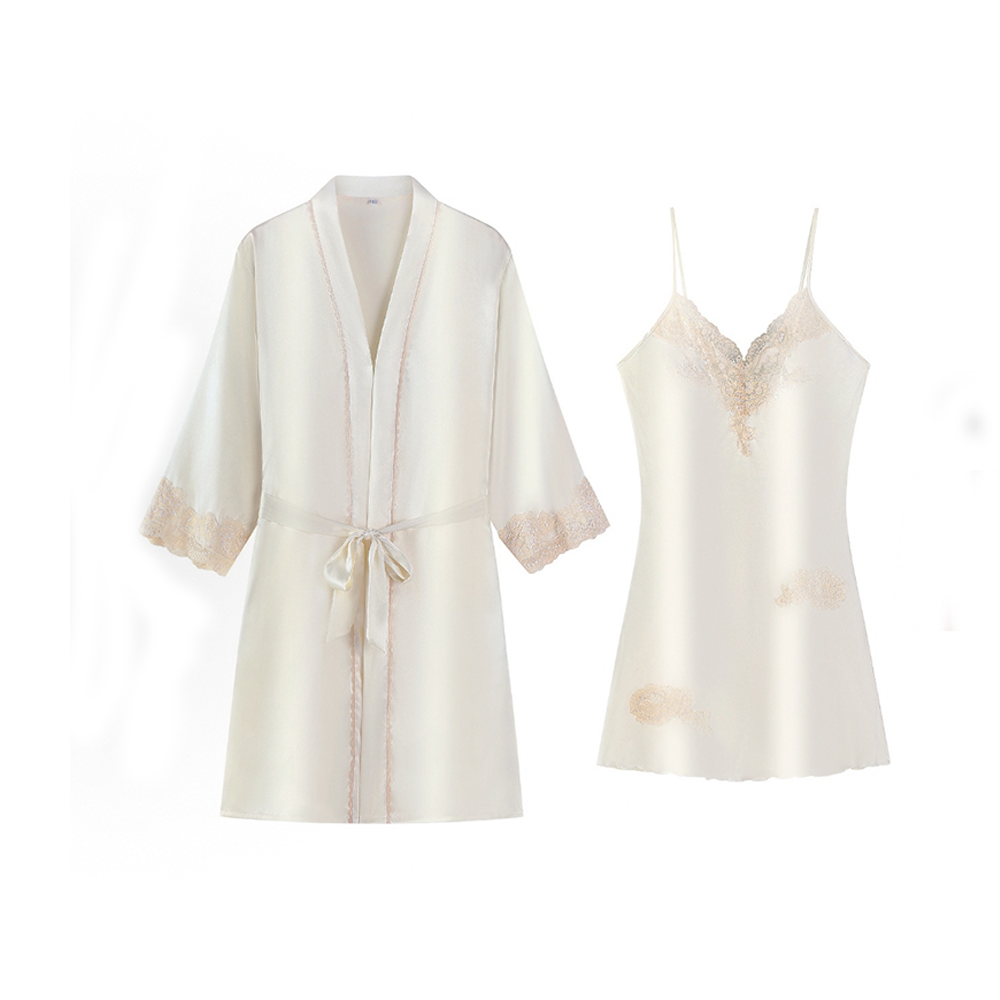 2025新款睡裙女春秋季冰雪絲吊帶女士純欲風勾魂兩件套性感睡衣女款