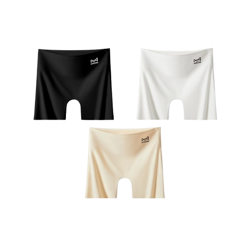 2025新款安全褲防走光女冰絲無痕內褲二合一收腹打底平角褲夏