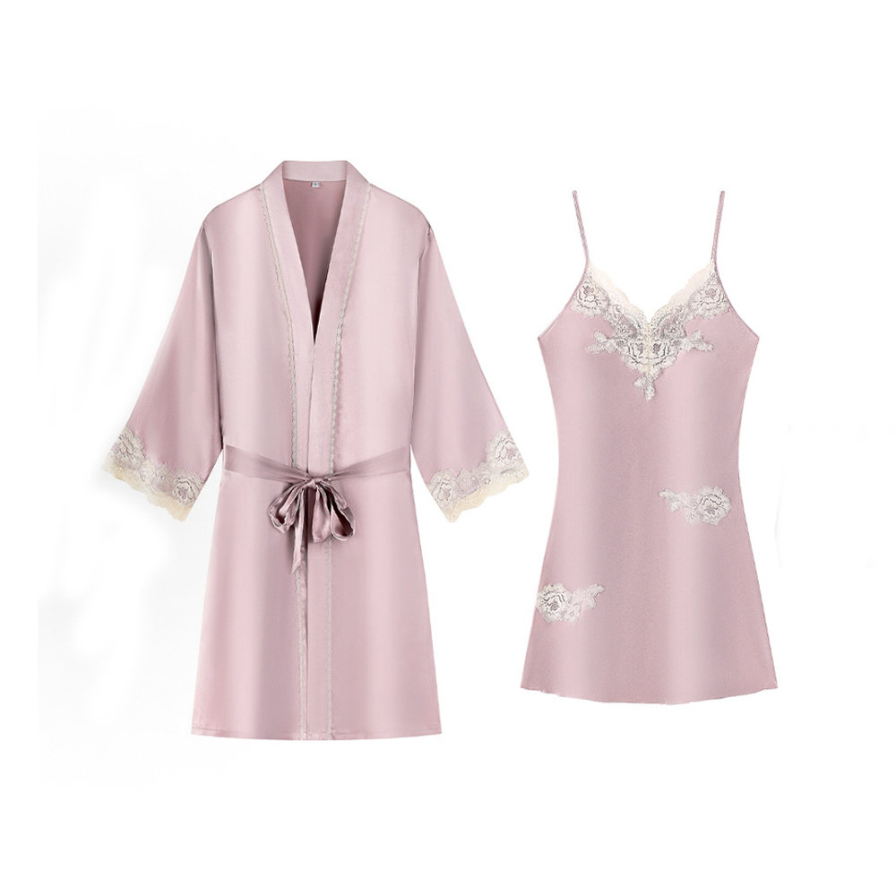 2025新款睡裙女春秋季冰雪絲吊帶女士純欲風勾魂兩件套性感睡衣女款