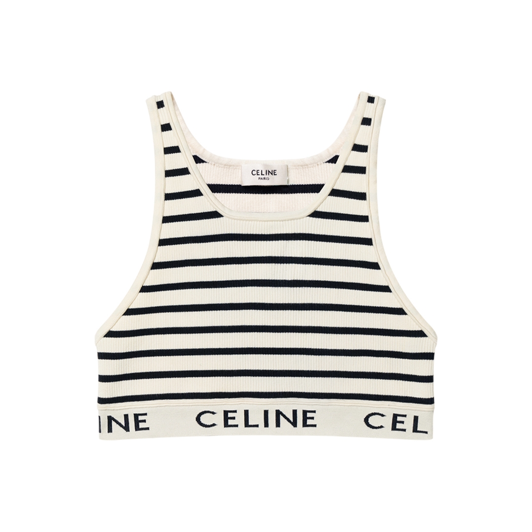 CELINE 針織條紋運動背心
