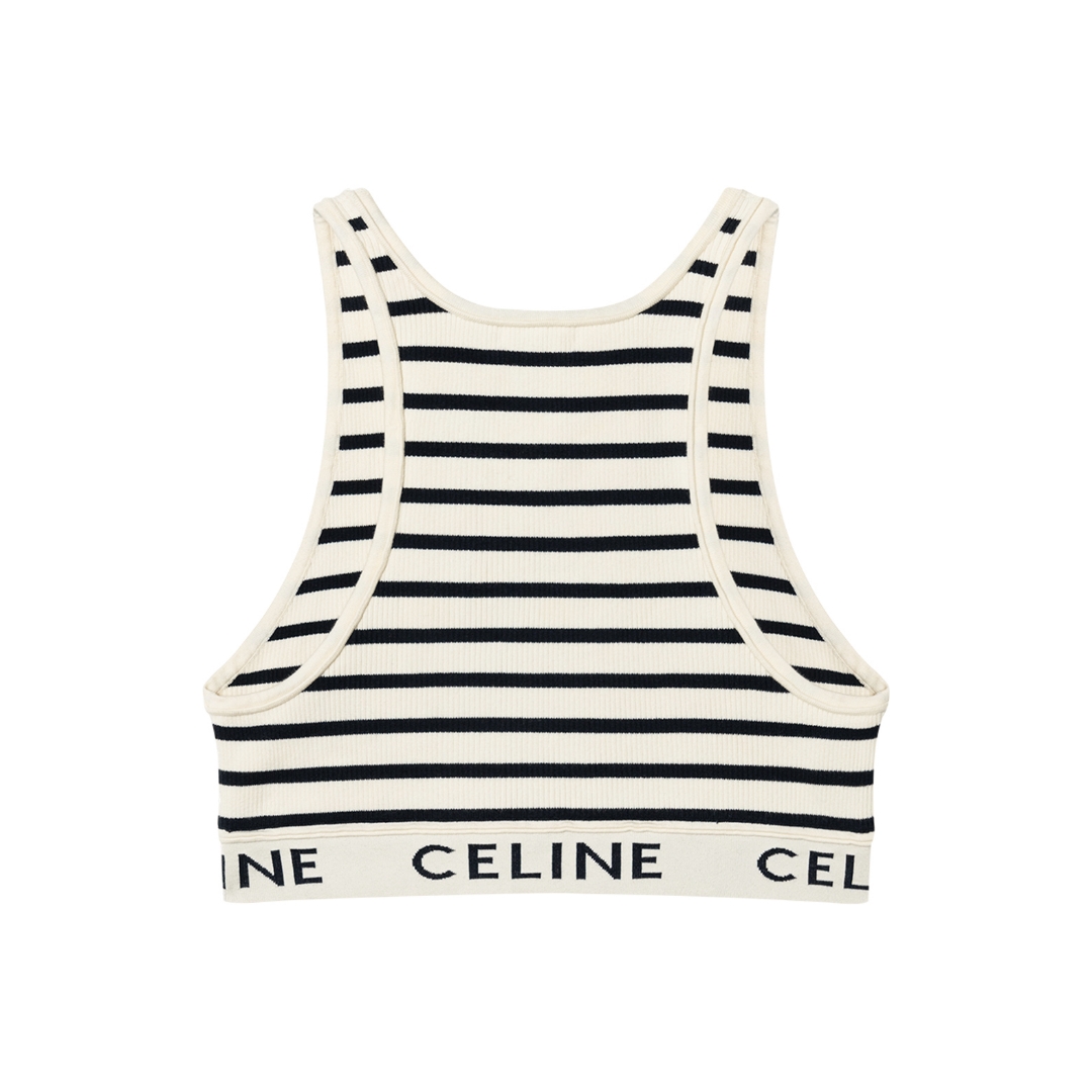 CELINE 針織條紋運動背心