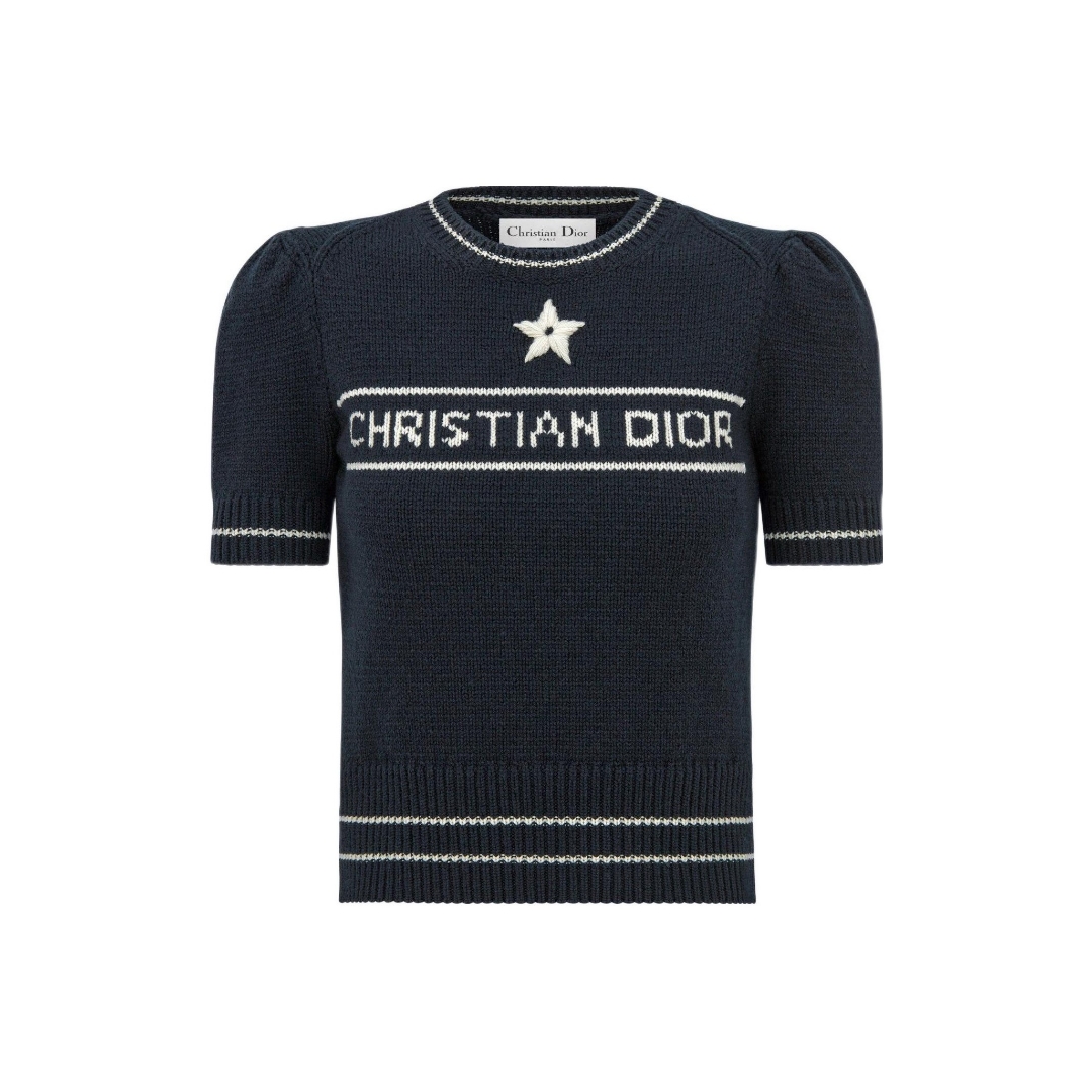 DIOR 羊絨字母短袖