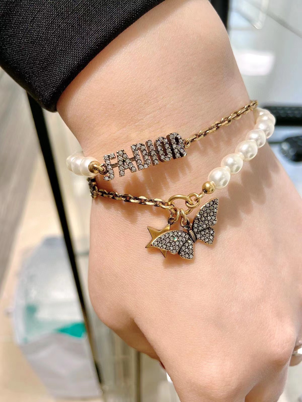 DI0R ボウパールブレスレット【50％割引+送料無料】