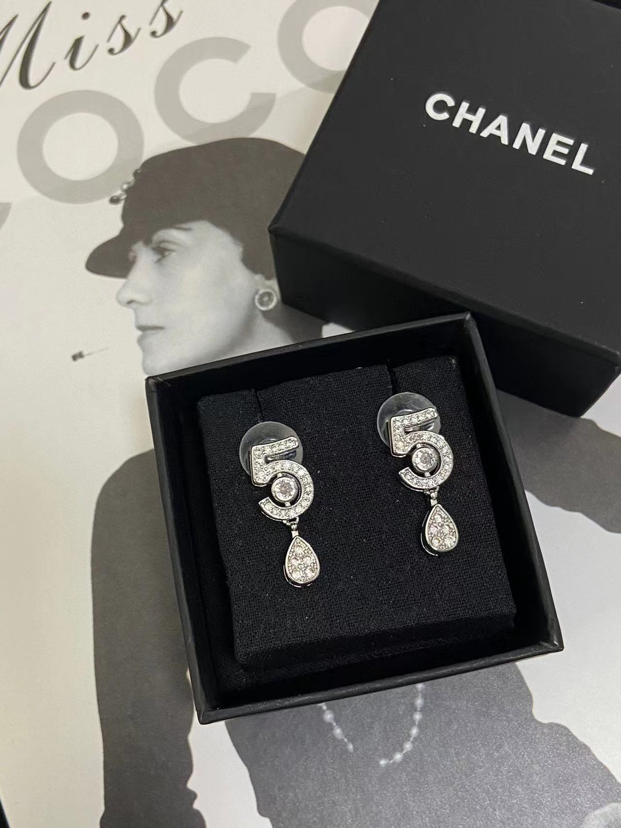 CHANE1 No.5 ダイヤモンド ピアス+ネックレス 2点セット【50％割引+送料無料】