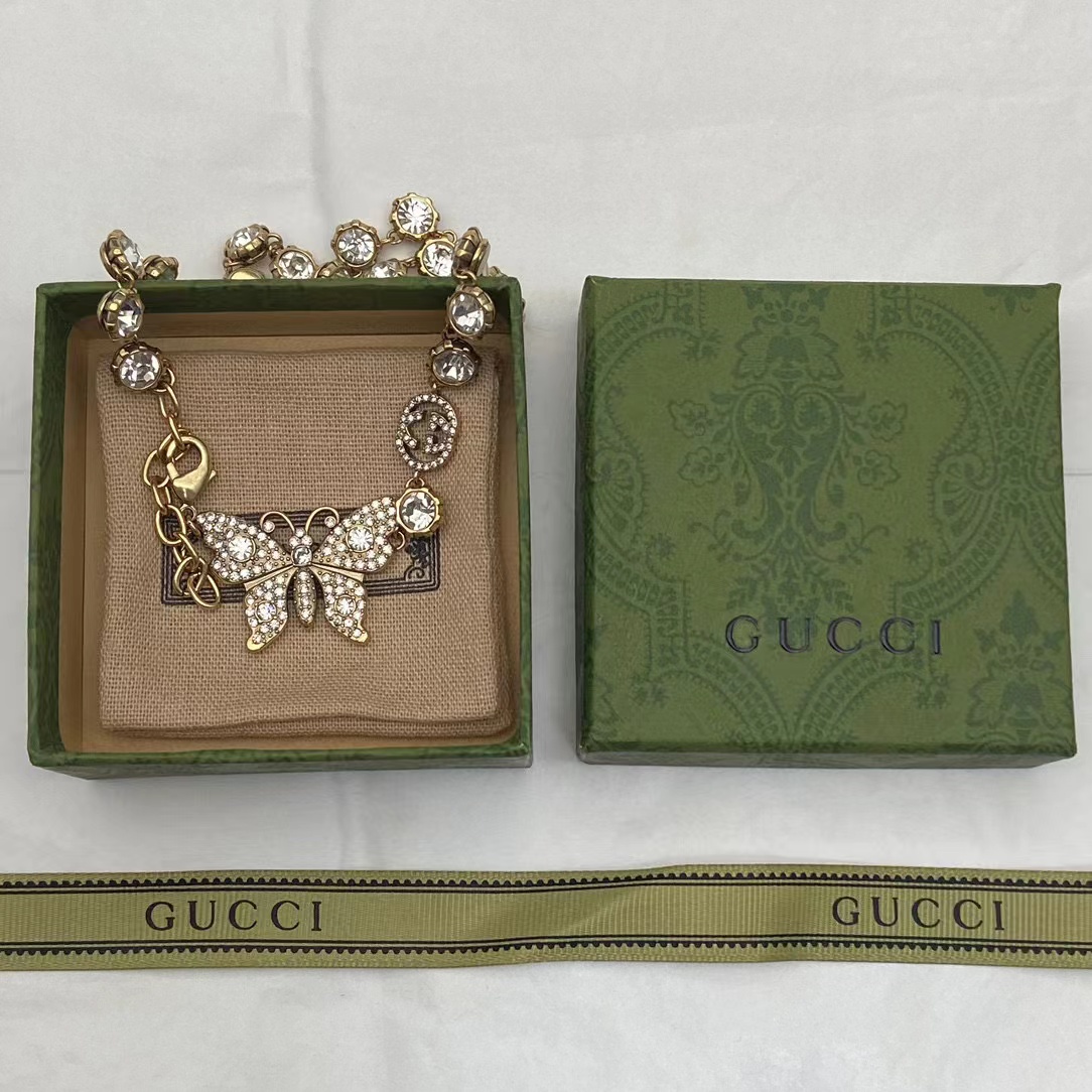 GUCC1 ボウ ダイヤモンド ブレスレット【50％割引+送料無料】