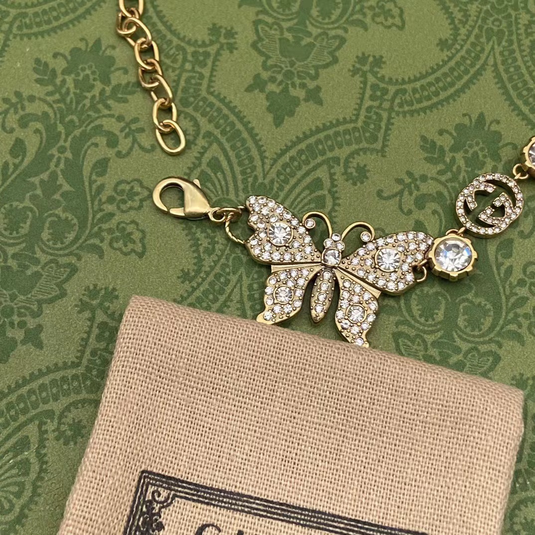 GUCC1 ボウ ダイヤモンド ブレスレット【50％割引+送料無料】