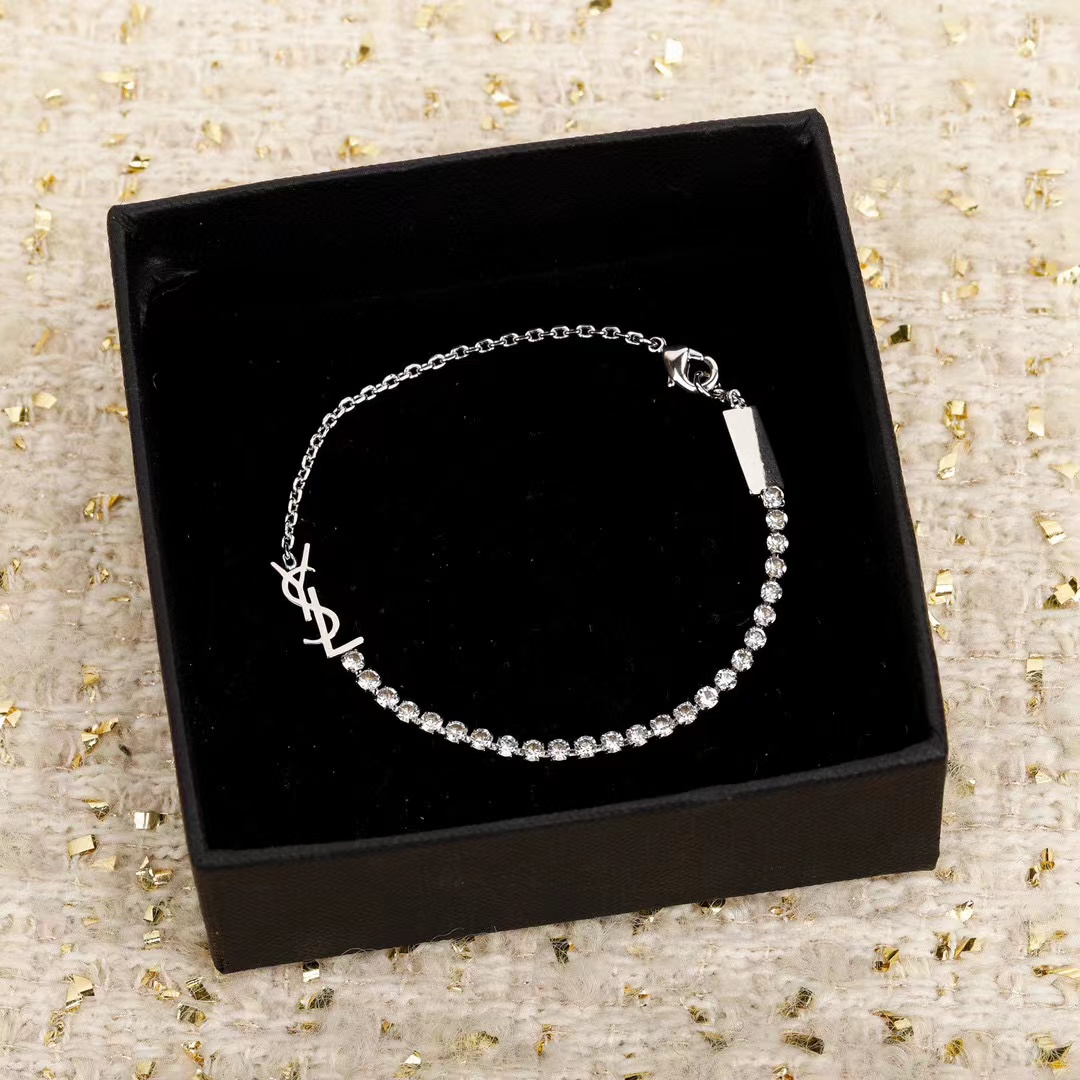 YSLレタークラシックダイヤモンドブレスレット【50％割引+送料無料】