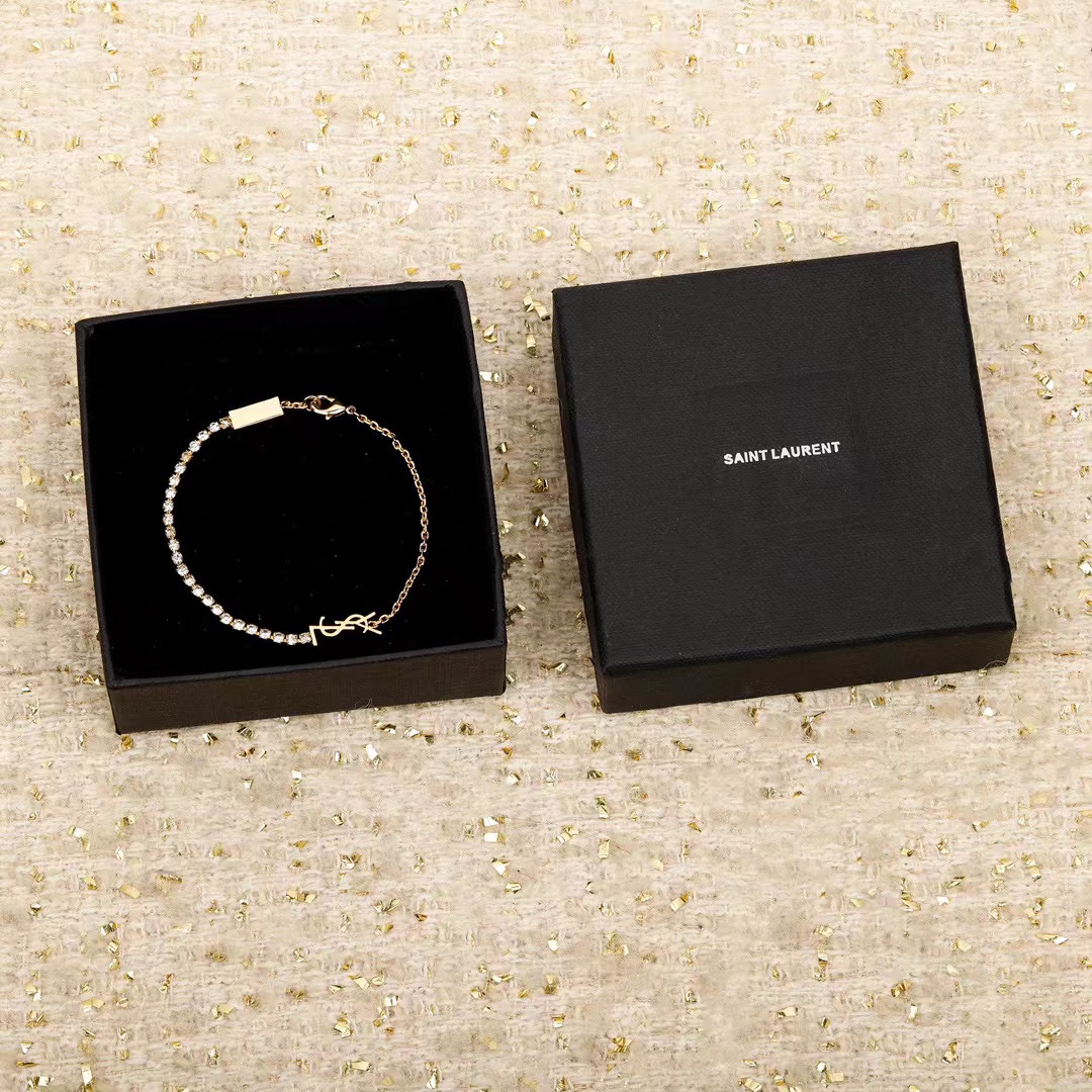 YSLレタークラシックダイヤモンドブレスレット【50％割引+送料無料】