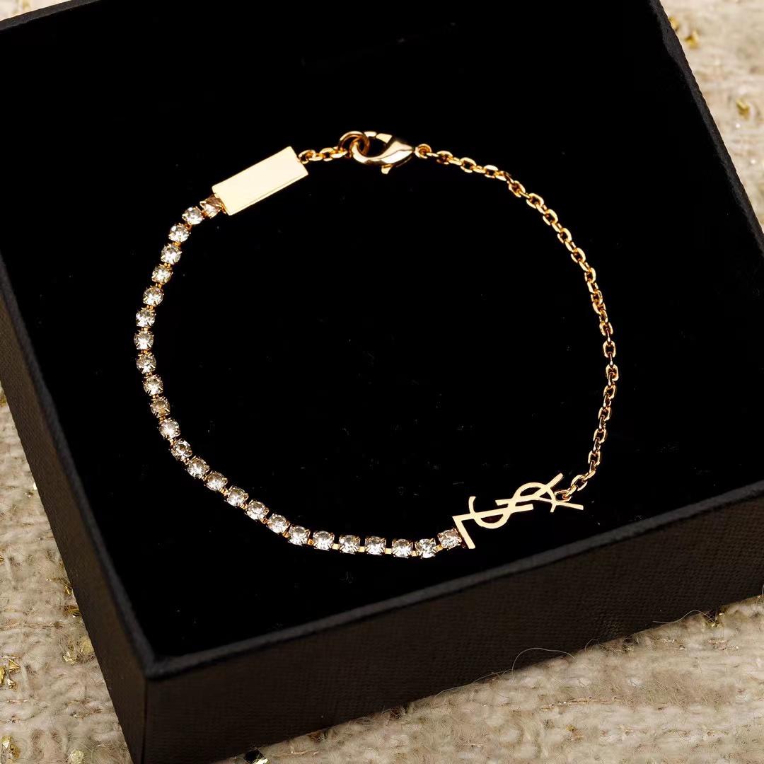 YSLレタークラシックダイヤモンドブレスレット【50％割引+送料無料】