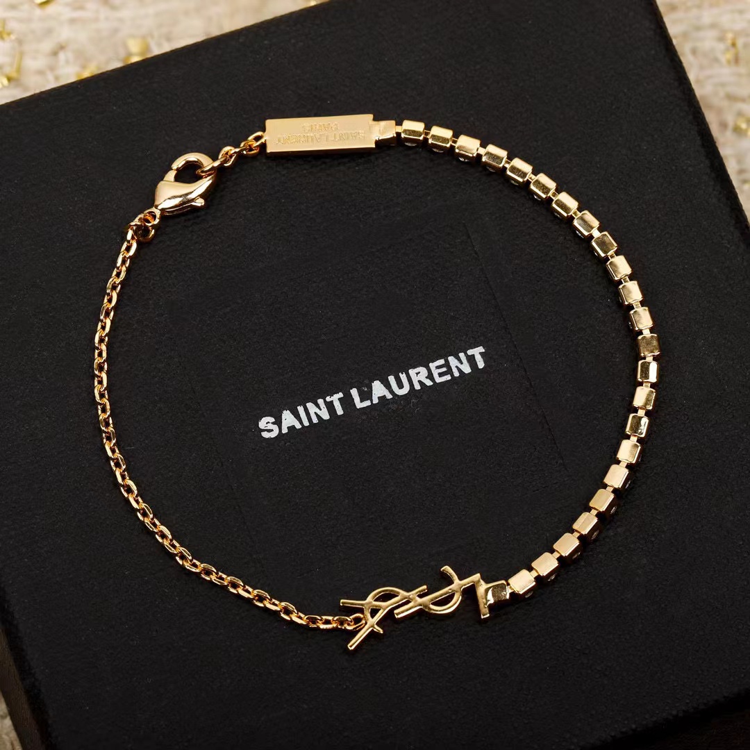 YSLレタークラシックダイヤモンドブレスレット【50％割引+送料無料】