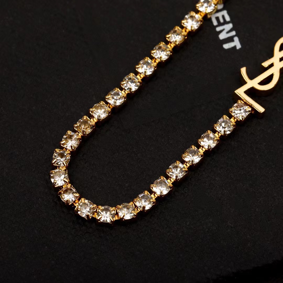 YSLレタークラシックダイヤモンドブレスレット【50％割引+送料無料】