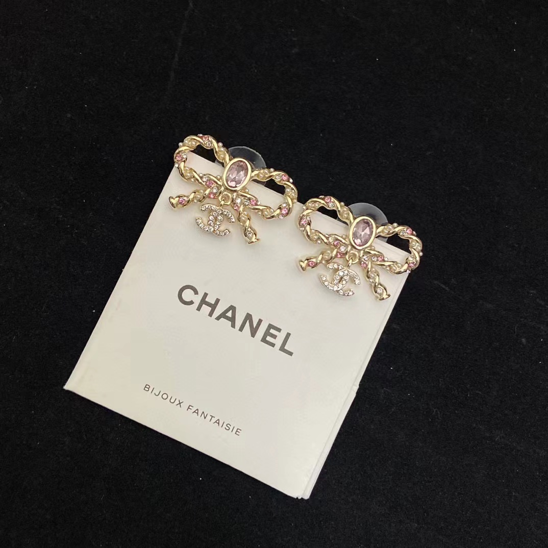 CHANE1 ボウ ダイヤモンド ピアス【50％割引+送料無料】