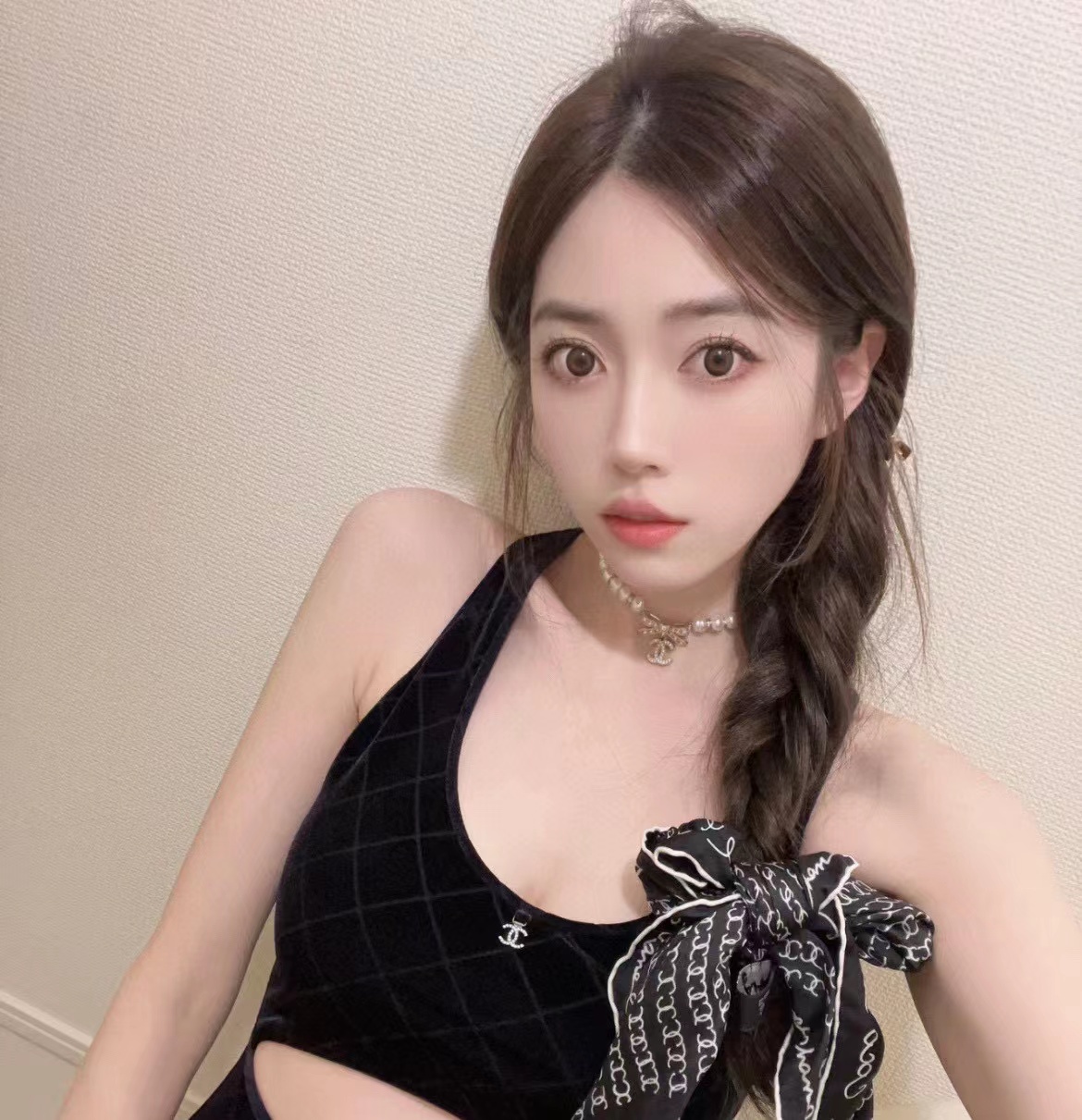 CHANE1 ボウダイヤモンドパールネックレス【50％割引+送料無料】