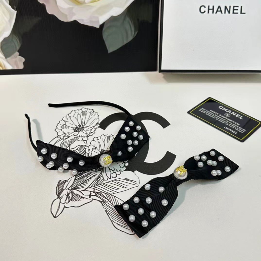 CHANE1 パールカチューシャとヘアピンの2点セット【50％割引+送料無料】