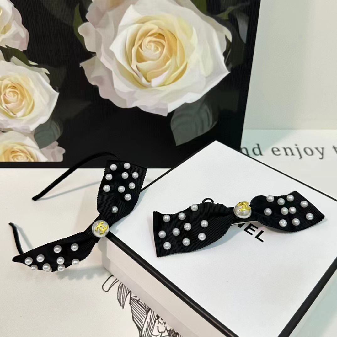 CHANE1 パールカチューシャとヘアピンの2点セット【50％割引+送料無料】
