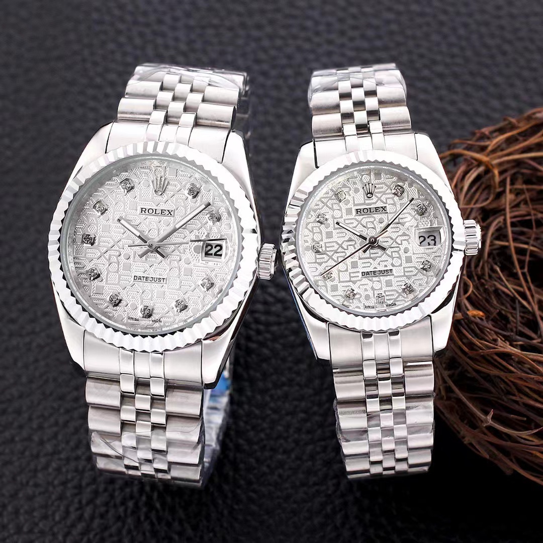 RO1EX ダイヤモンドがちりばめられたカップルウォッチ【50％割引+送料無料】