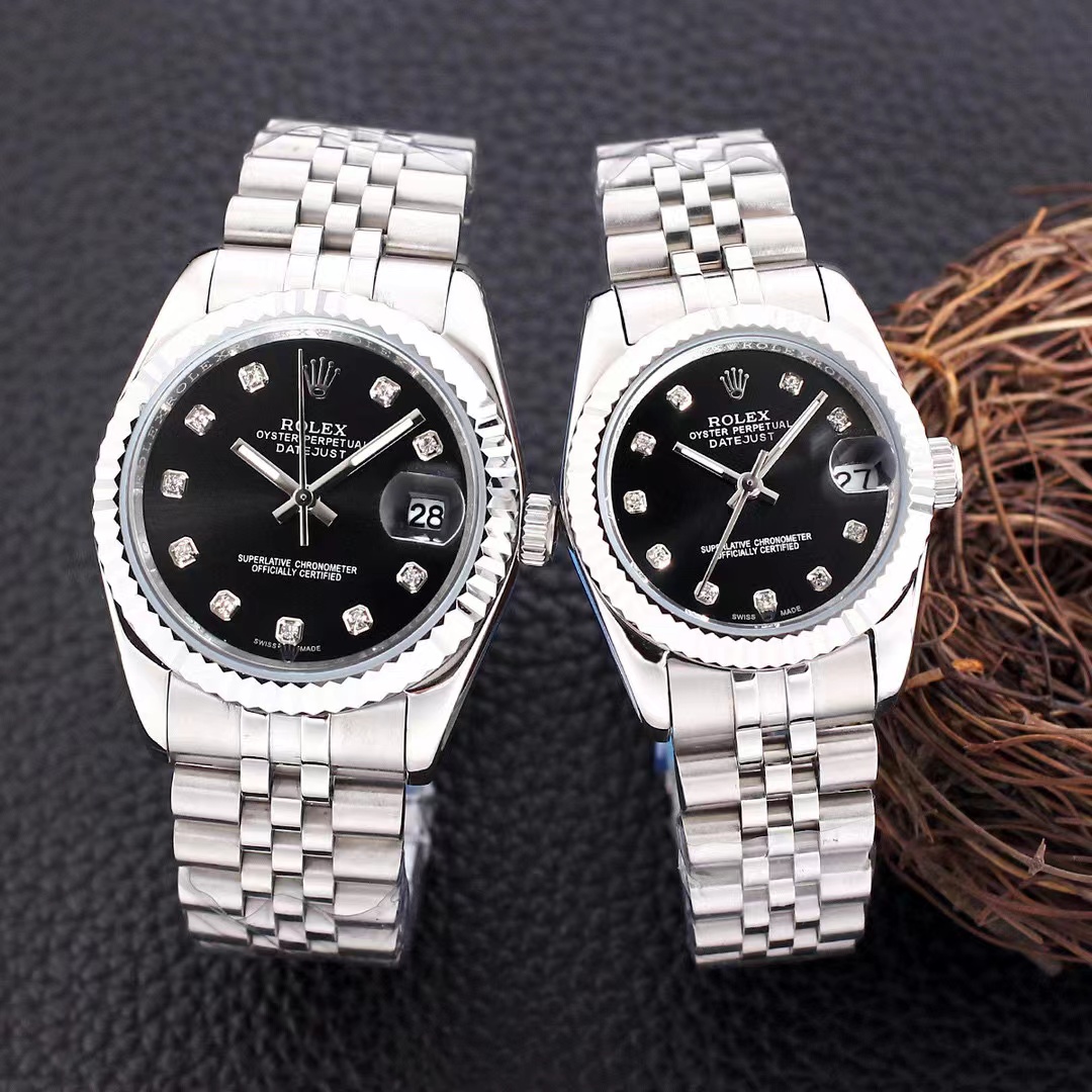 RO1EX ダイヤモンドがちりばめられたカップルウォッチ【50％割引+送料無料】