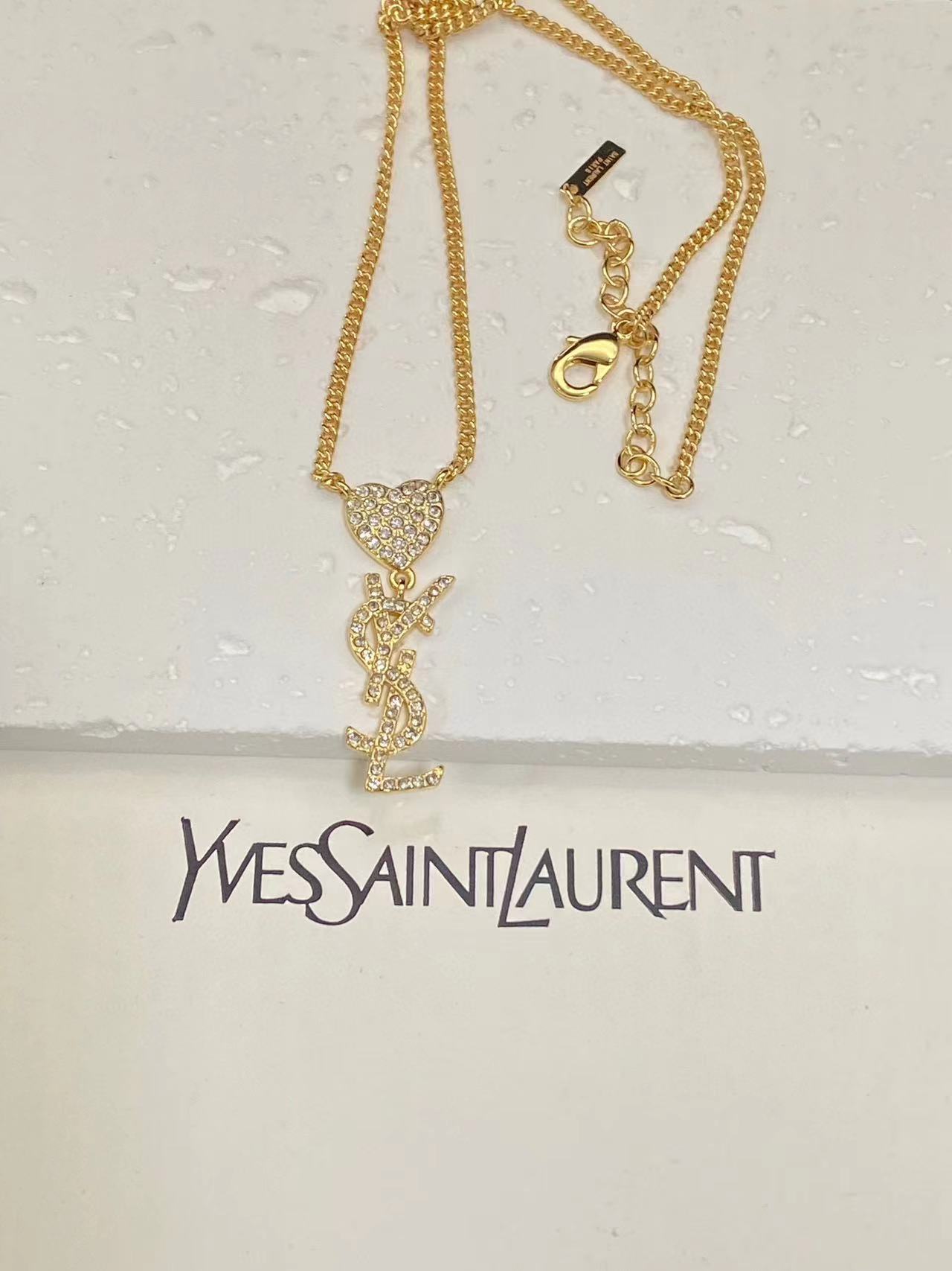 YSL ダイヤモンド ハート ネックレス【50％割引+送料無料】
