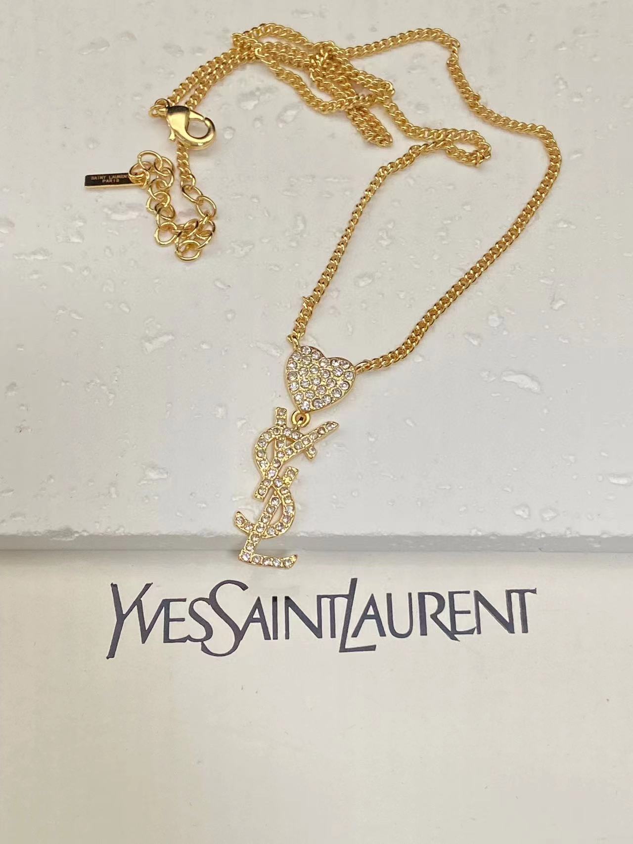 YSL ダイヤモンド ハート ネックレス【50％割引+送料無料】